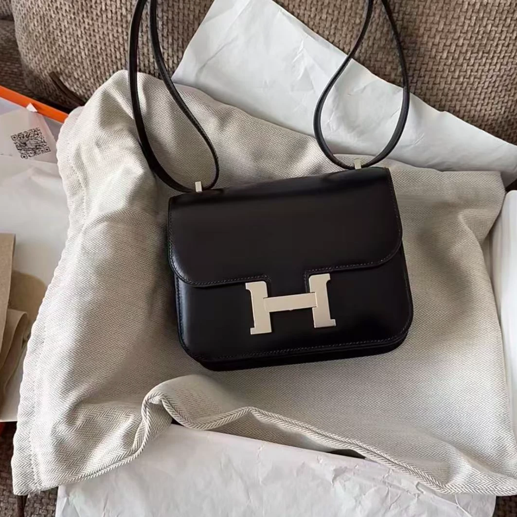 未使用 Hermes/爱马仕 【小池专属】康康19黑银box皮B刻