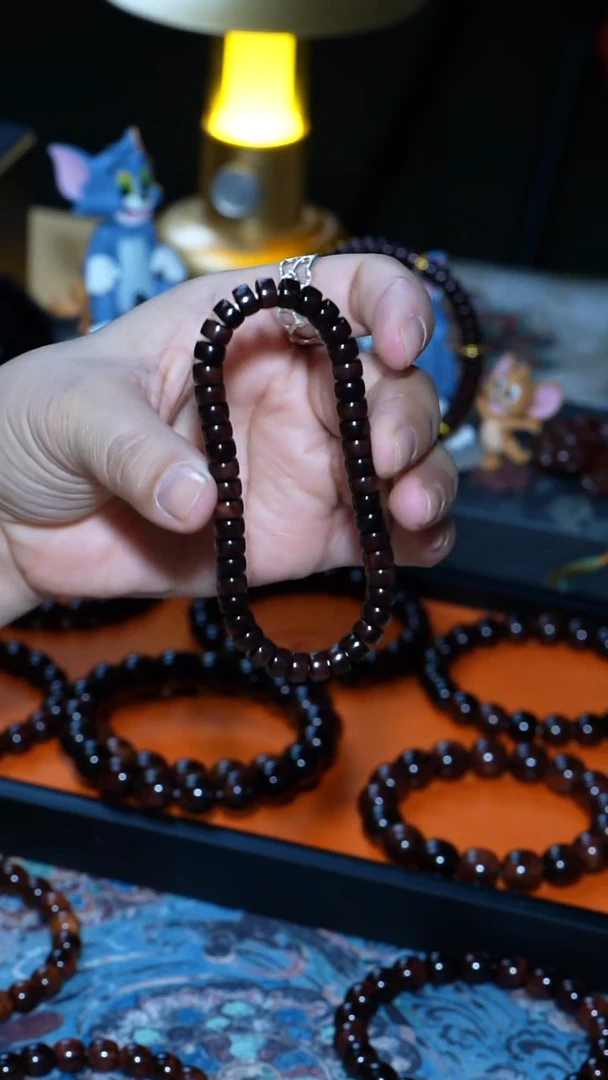 手串/手链黄花梨/降香黄檀【MOYU】海南黄花梨  片珠 4*7 文玩手串