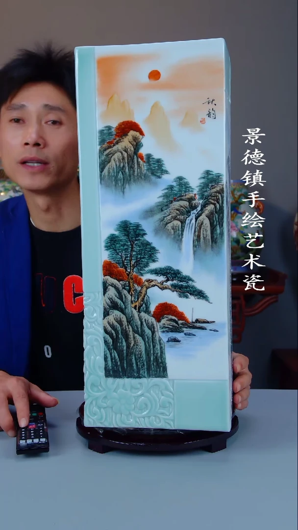 瓶陶景德镇手工手绘陶瓷摆件52