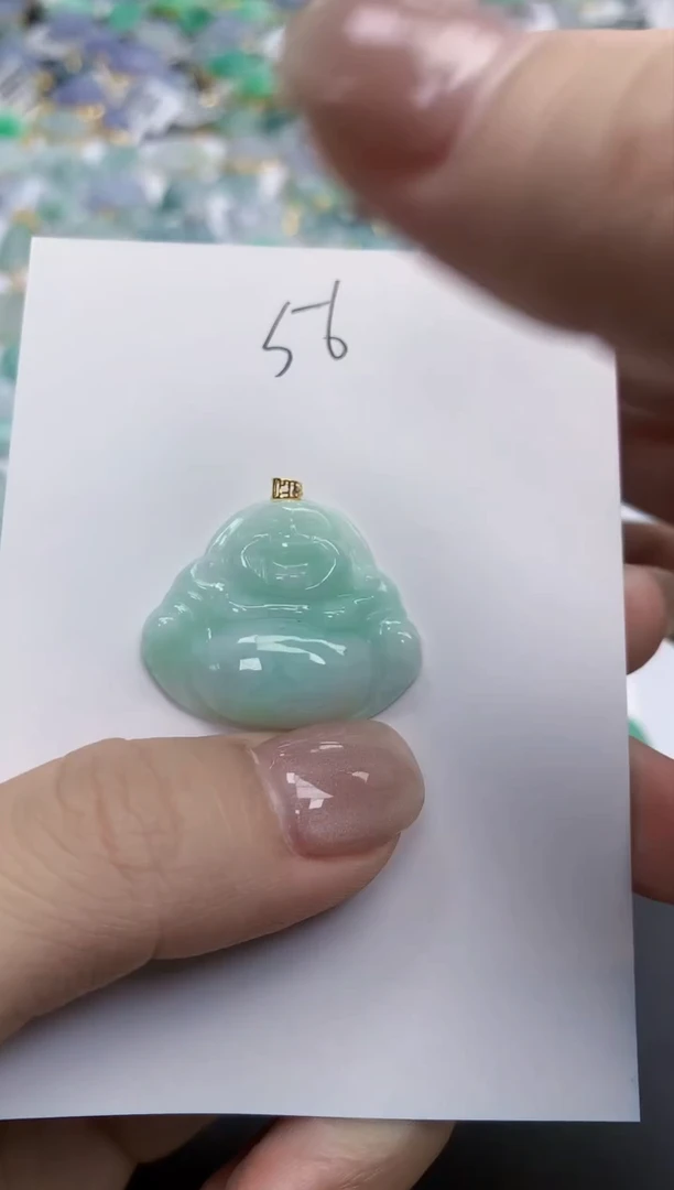 【闪购商品】翡翠颈饰18K金镶嵌天然缅甸翡翠A货