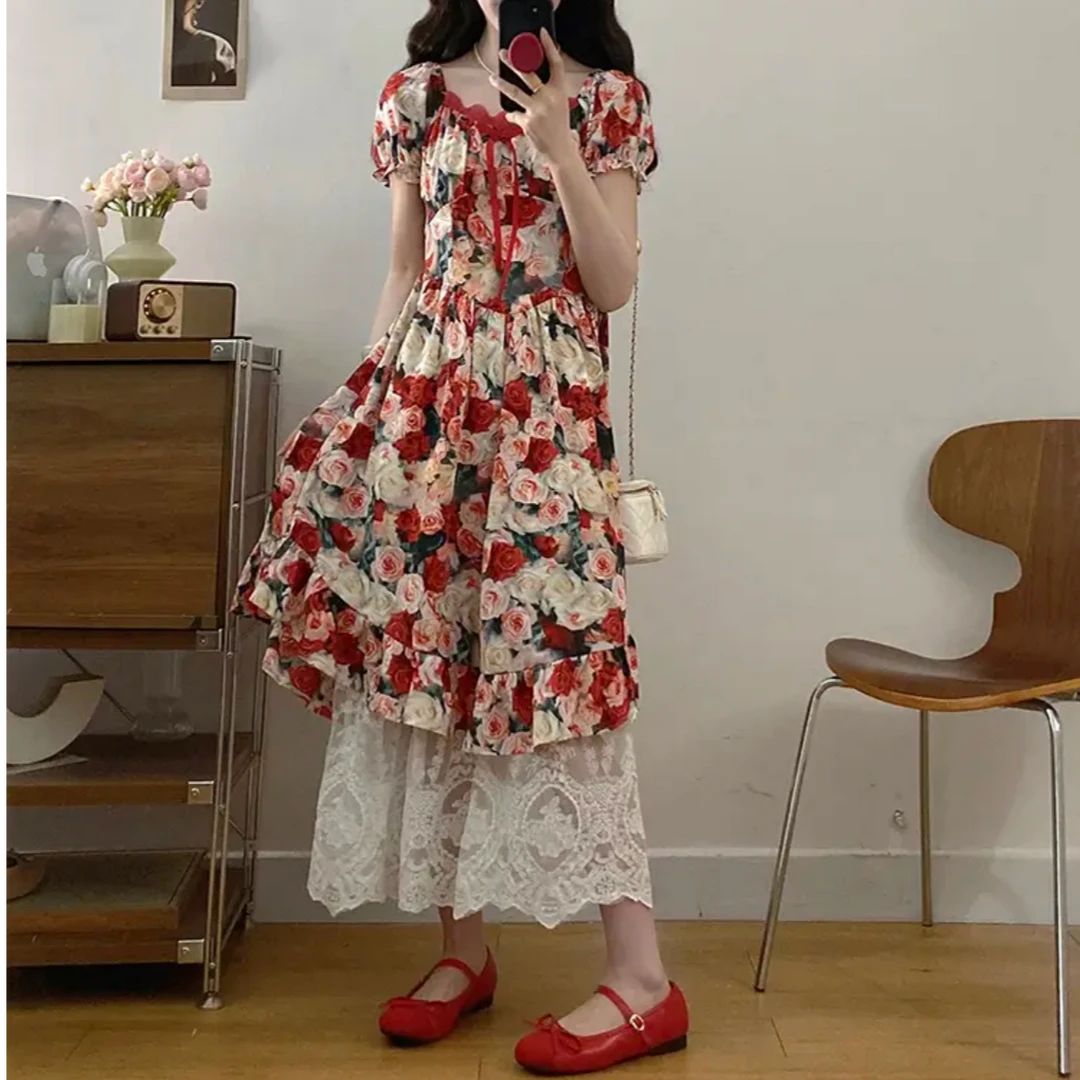 【以直播间为准】海边度假多巴胺绝美连衣裙女夏日氛围感甜美吊带裙