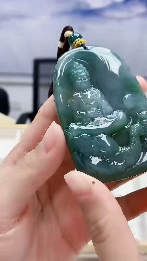 未镶嵌定制翡翠5028lr-毛货挂件51