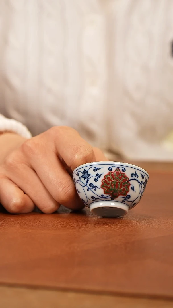 【闪购商品】杯和然釉里红一口杯