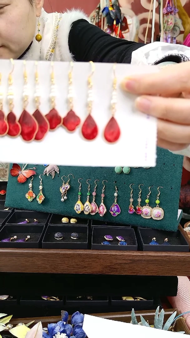 纯铜合金琉璃非遗首饰好美