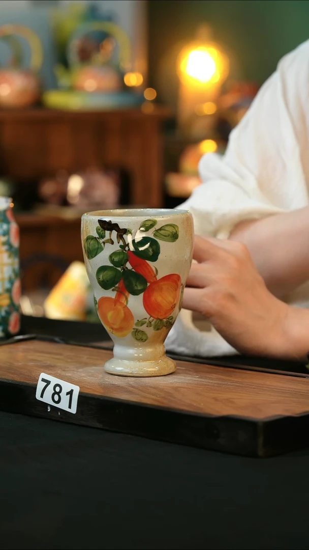 杯手绘心瓷陶瓷浮力