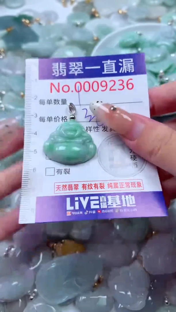 翡翠未镶嵌吊坠(不含链)9236