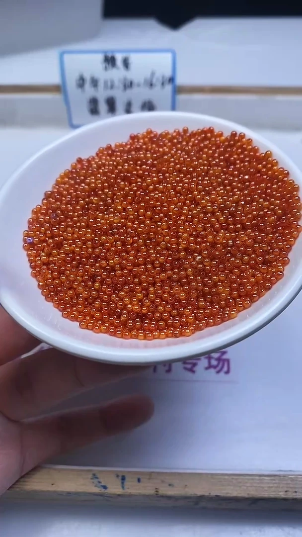 未镶嵌天然锆石散珠D771 橘红锆石2mm100个8.8元