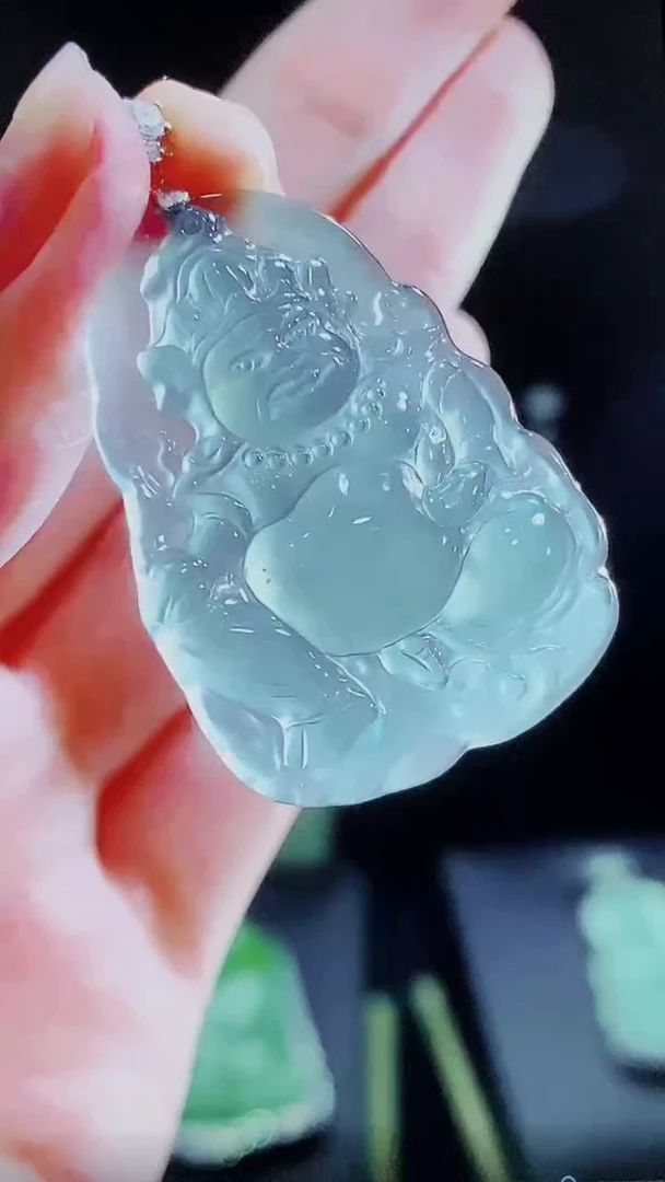 颈饰未镶嵌翡翠财神爷