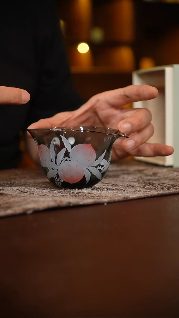 27-3葫芦五桃公道杯（玻璃加彩）