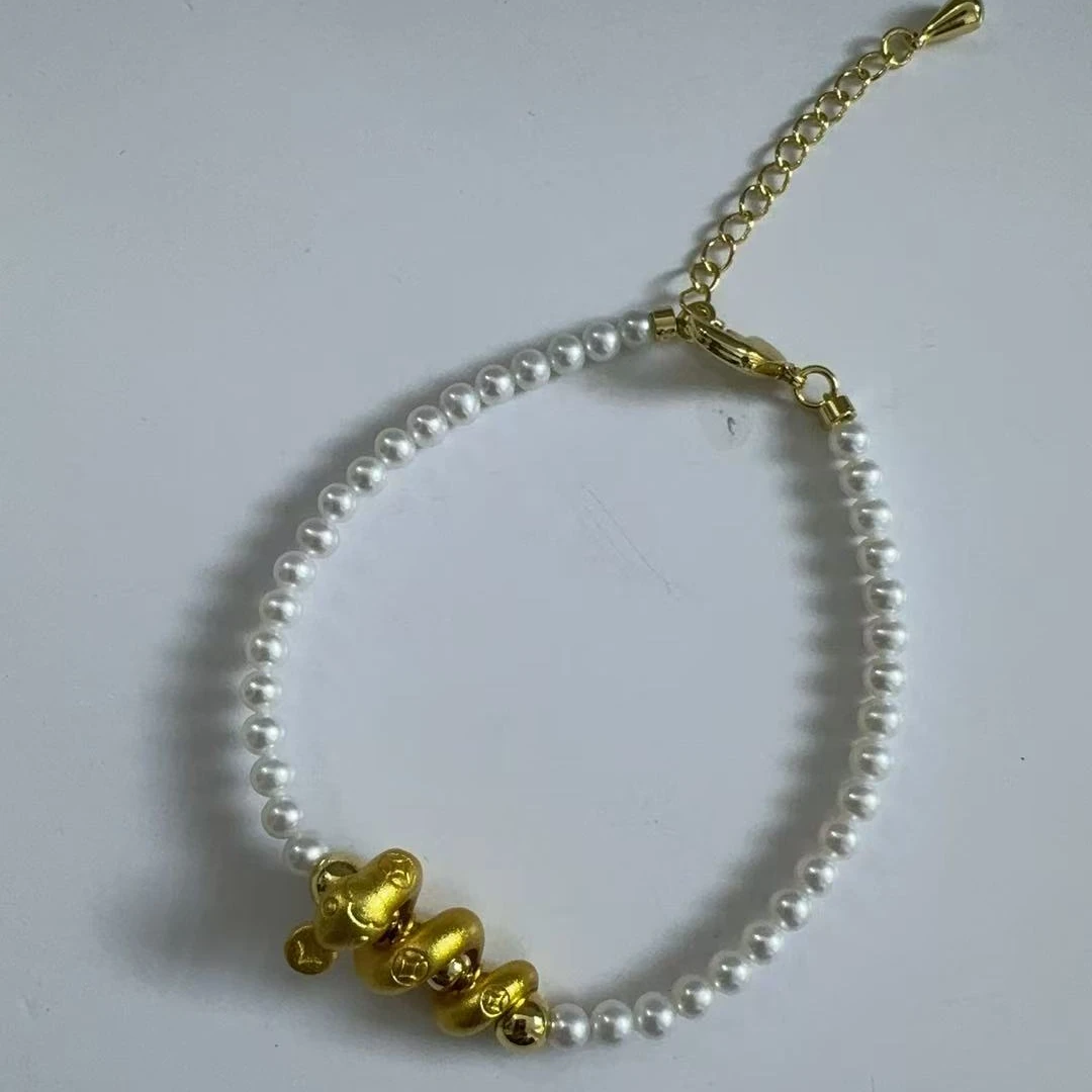 时尚淡水 3-4mm珍珠手链 百搭