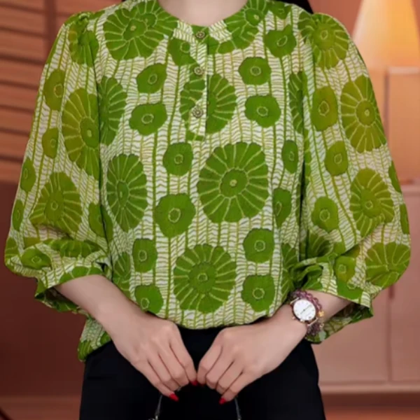 X2992【出口原单】优雅时尚气质显瘦衬衫-玉玉