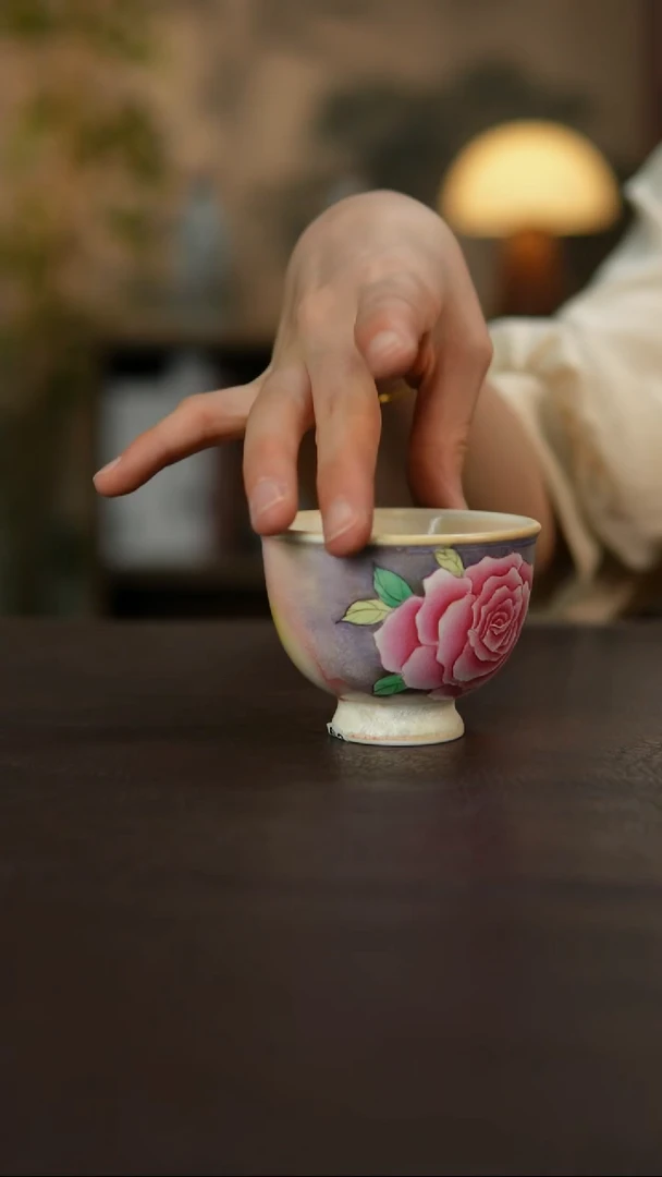 杯景德镇陶瓷杯碗柴烧多人