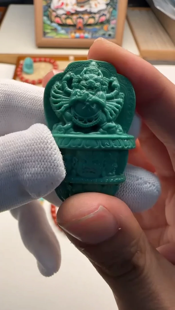 18K金镶嵌绿松石配饰配饰花***～配饰配饰