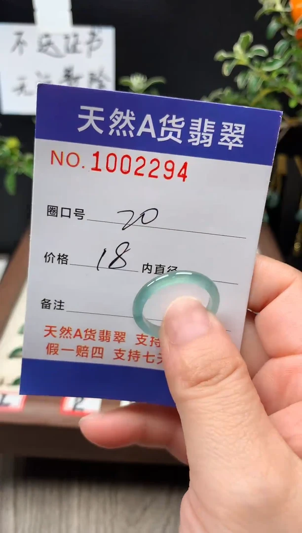 未镶嵌戒指翡翠20#