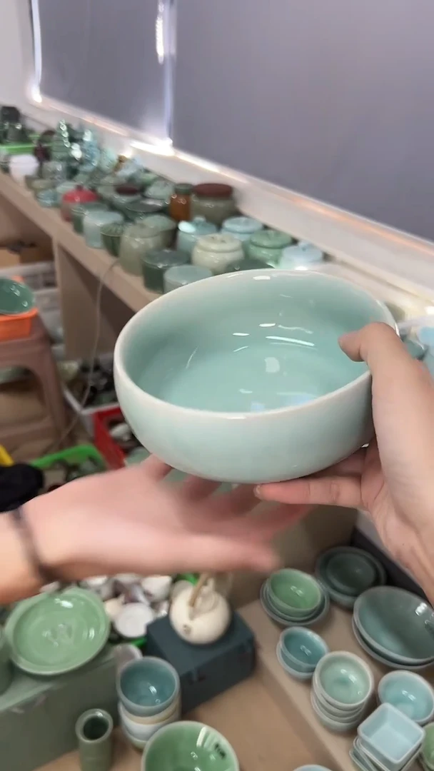 龙泉云间青瓷小米茶器