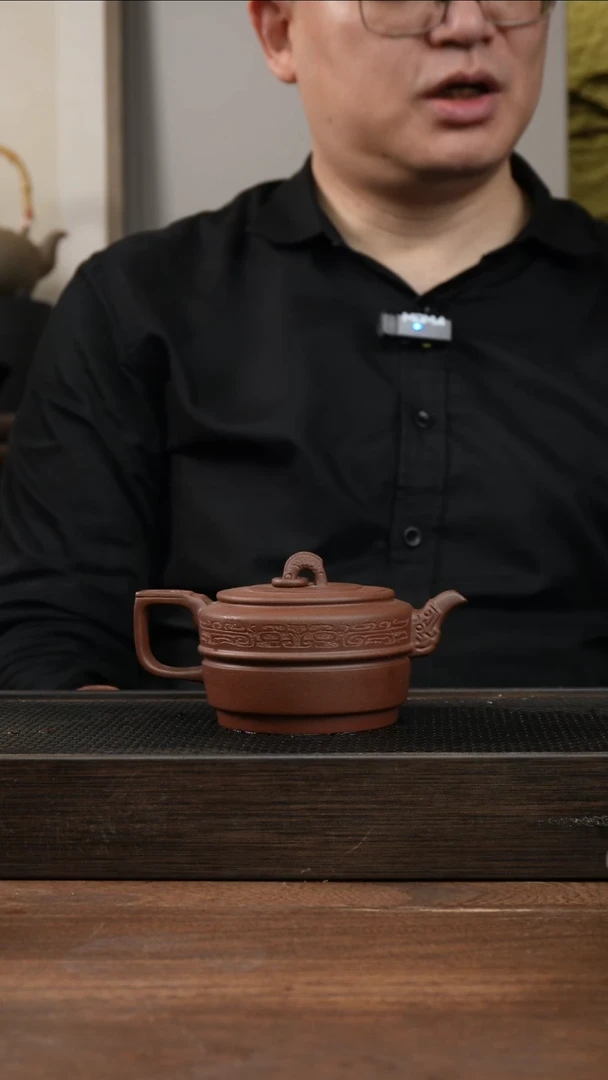 茶杯紫砂嘻*潇紫泥集玉   刻绘  270CC