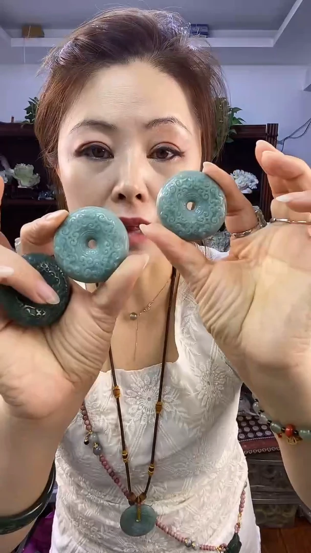 未镶嵌蛇纹石玉平安扣多样性随机发一