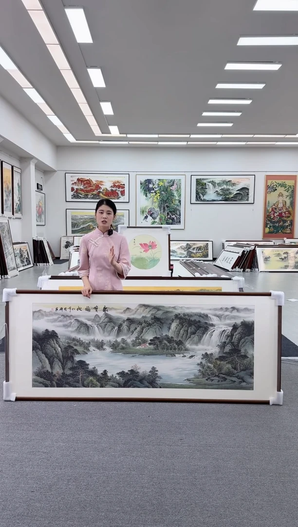 国画手绘 聚宝福地 219*88
