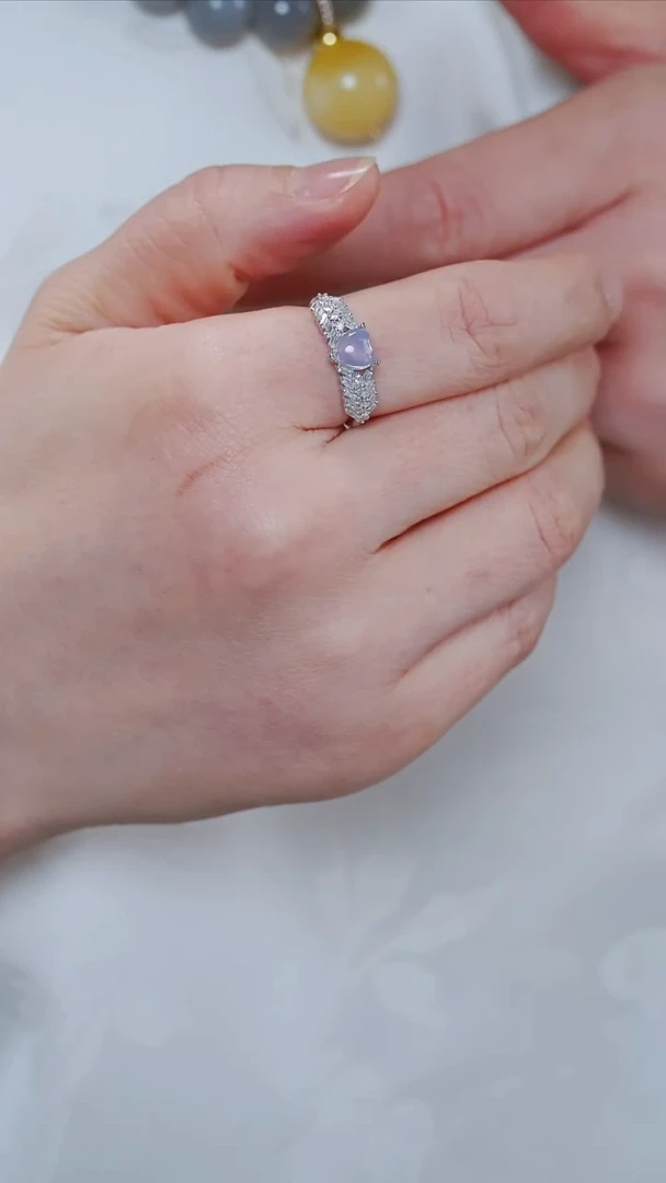 水晶戒指银S925镶嵌138【】