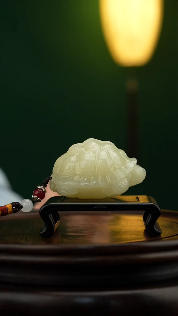 玉【富甲天下】天然玉石乌龟手把件桌面小摆件
