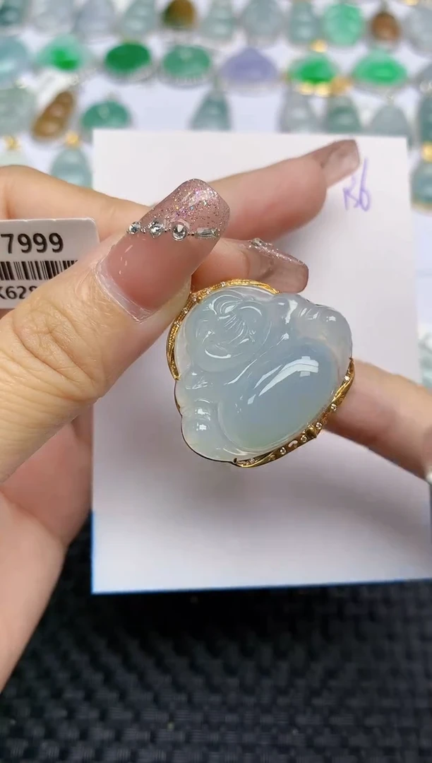 【闪购商品】翡翠颈饰18K金镶嵌天然A货翡翠 136