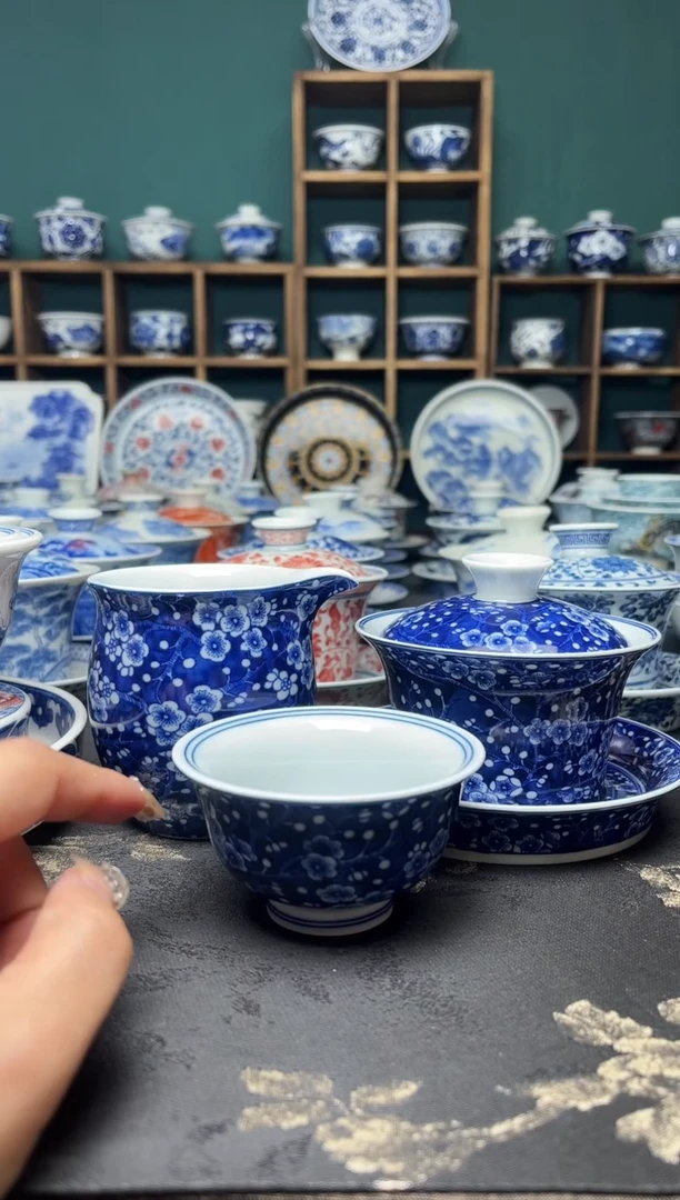 景德镇龙御陶瓷高温陶瓷茶具（小压手）