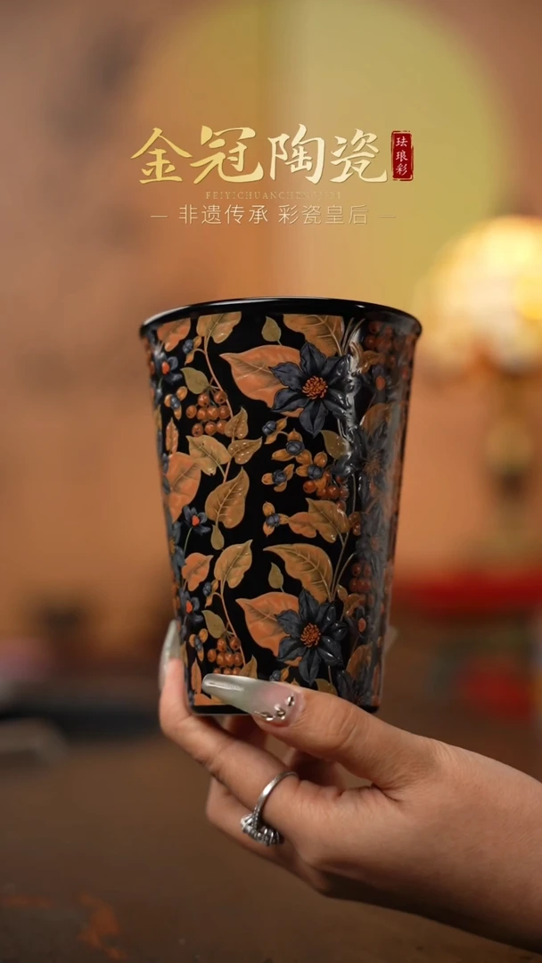 陶瓷月光蓝羽 · 【可乐杯】