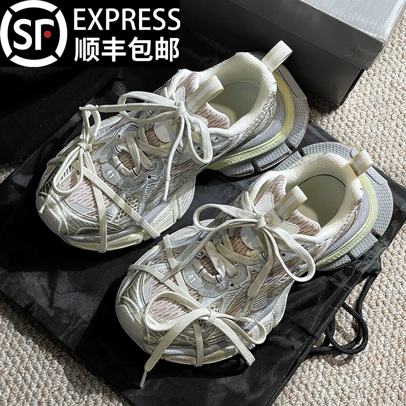 芯片渠道货巴黎3xl做旧老爹鞋男女款厚底2025爆款情侣百搭运动鞋