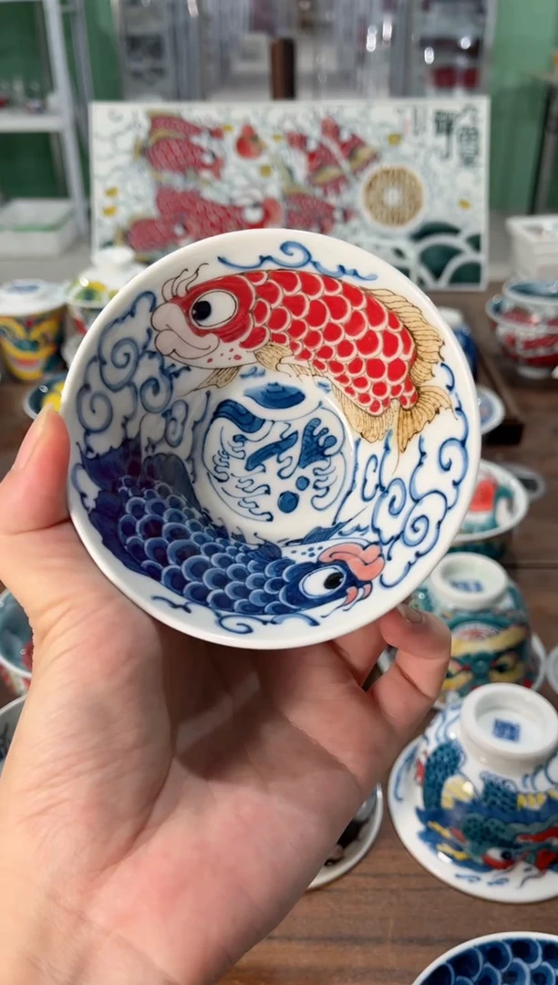 拙明院（微瑕价格）斗笠杯（天青色）