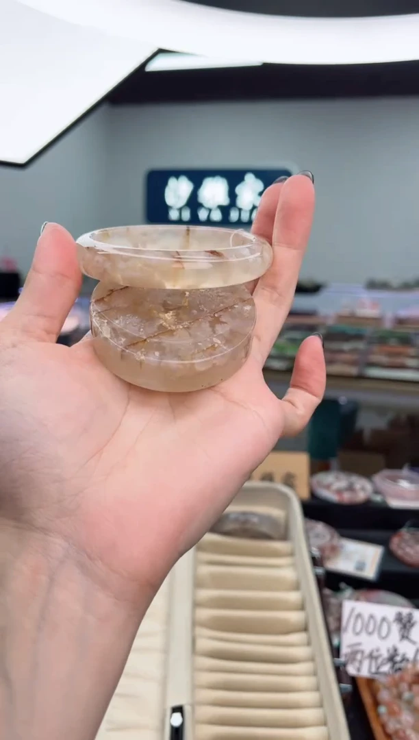 石英质玉手镯未镶嵌59圈口（赠品镯心）3886114