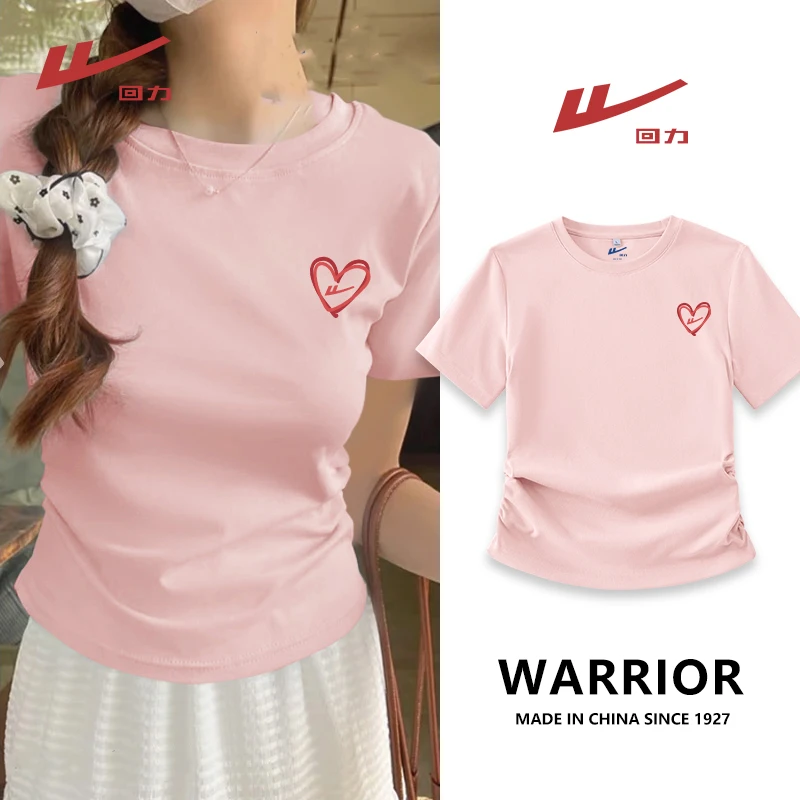 Warrior/回力正肩短袖t恤夏季新款甜辣小上衣网红洋气炸街女装