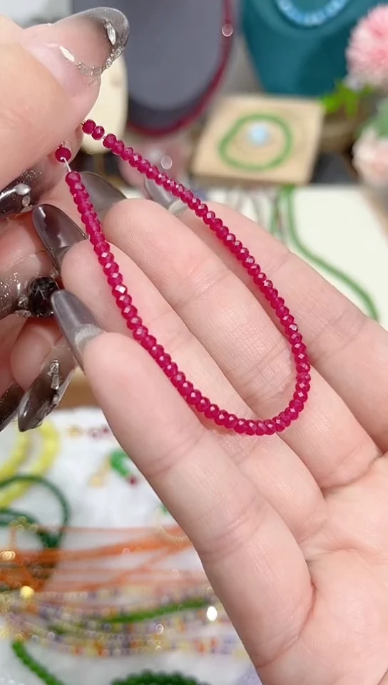 【闪购商品】红宝石手链银S925镶嵌刻55