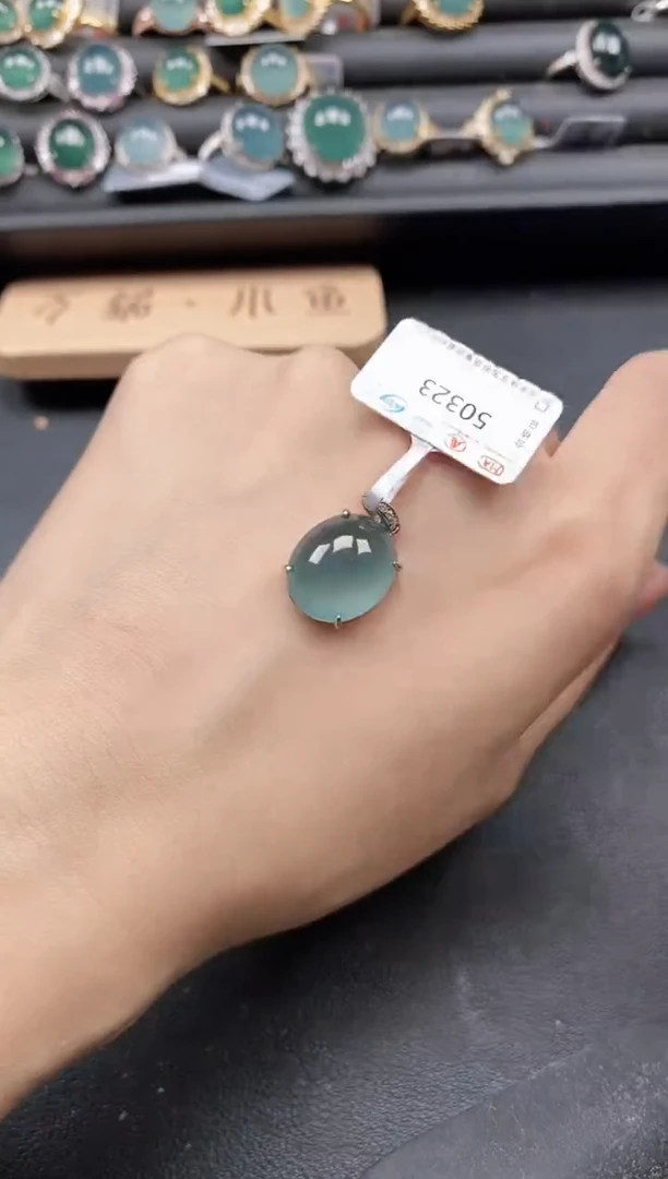 翡翠戒指银S925镶嵌51511