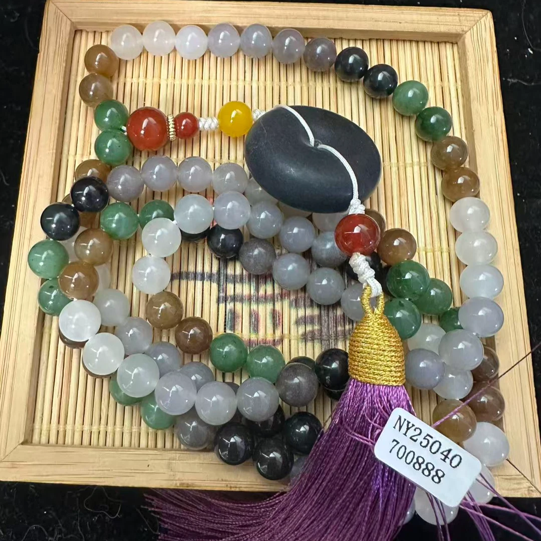 和田玉圆珠项链0888