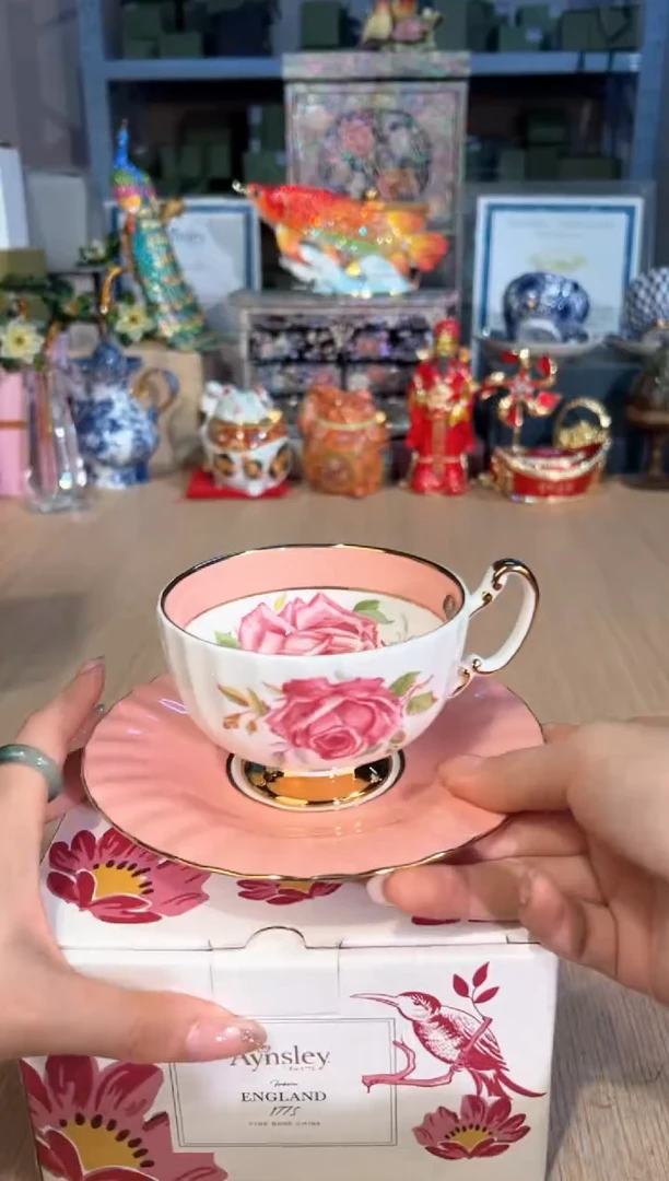 【闪购商品】杯209安斯丽西洋玫瑰杯碟（粉）