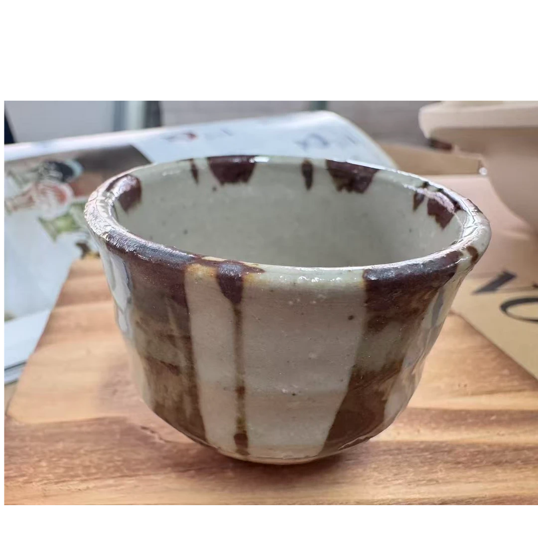 日本原装进口美浓烧小茶碗主人杯复古