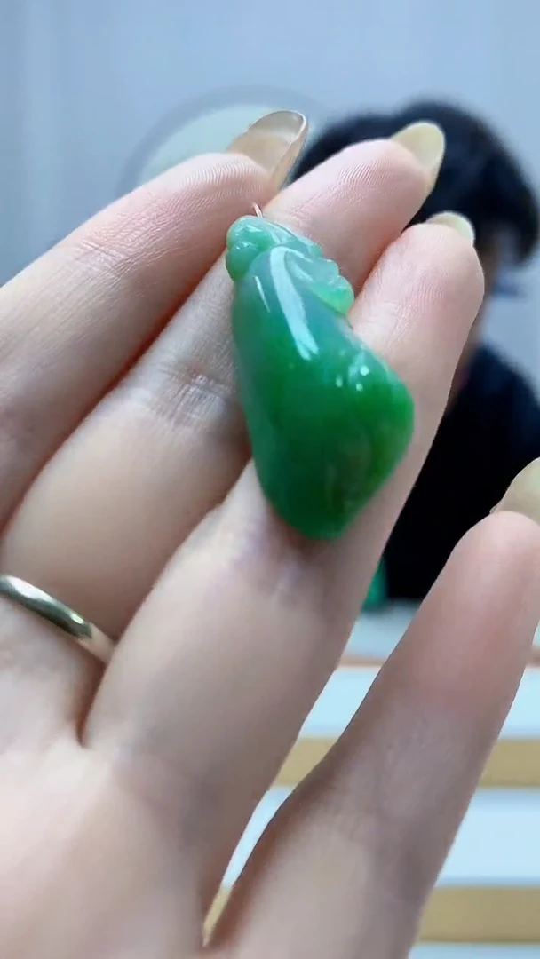 未镶嵌定制翡翠5145DD-毛货挂件87