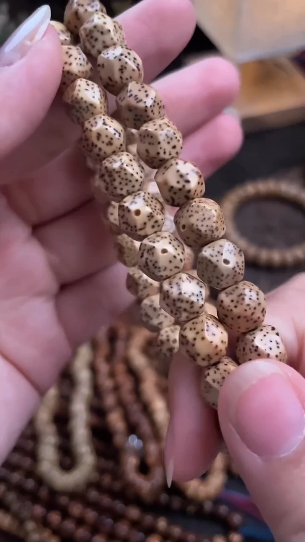 手串星月菩提精工级陈籽钻石无相9*8手串2