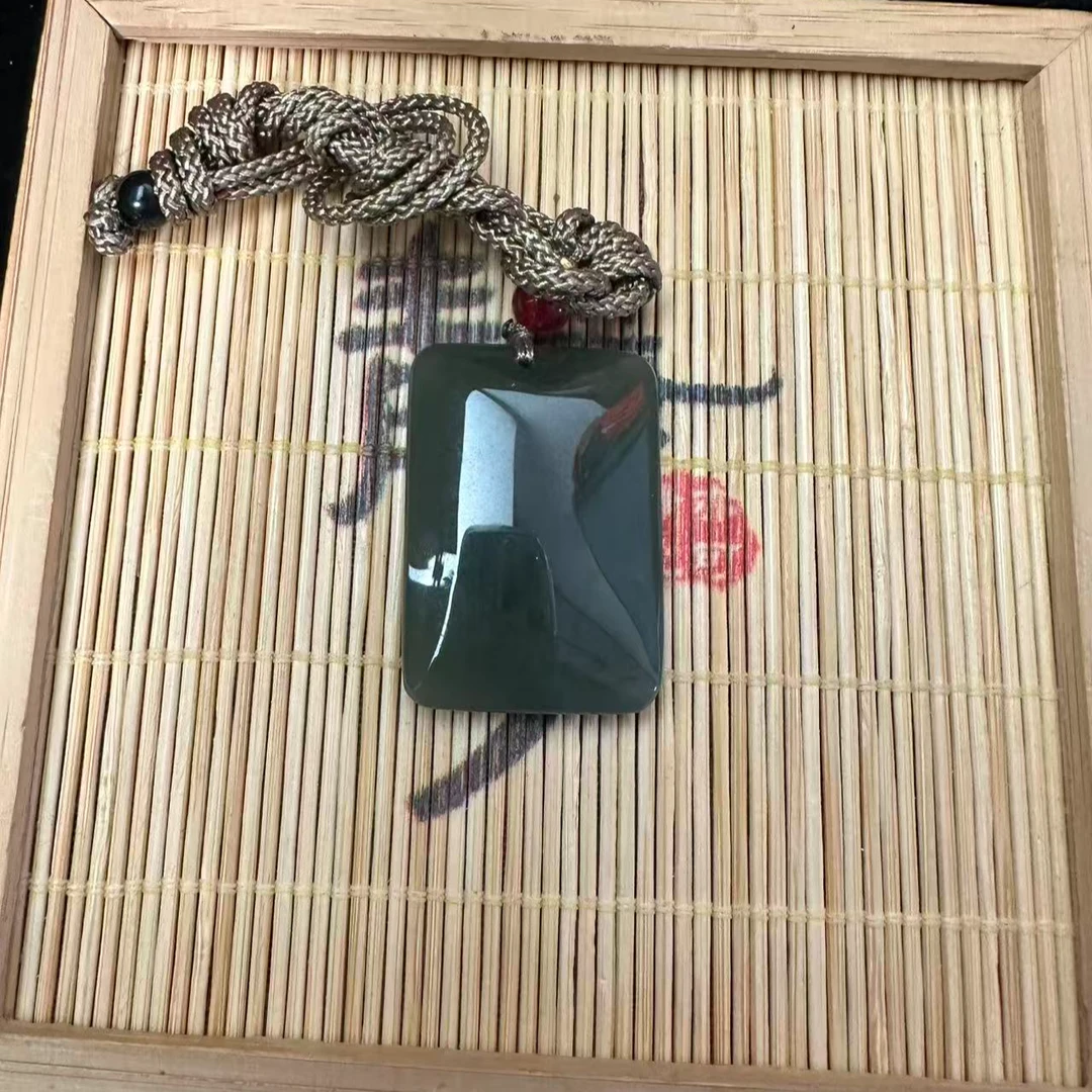 和田玉无事牌吊坠1488