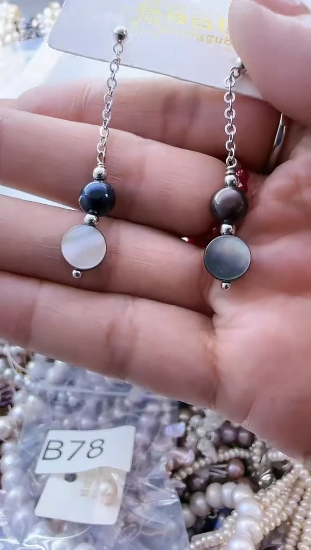 【闪购商品】淡水珍珠耳饰银S925镶嵌82