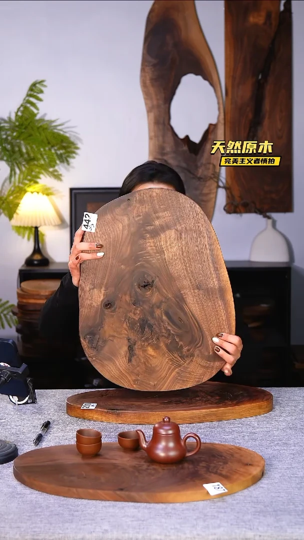 木北美黑胡桃原木.干裂疤结不属于商品质量问题完美主义者慎拍