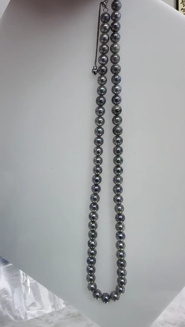 【闪购商品】海水珍珠DA银S925镶嵌t878 灰珠串6