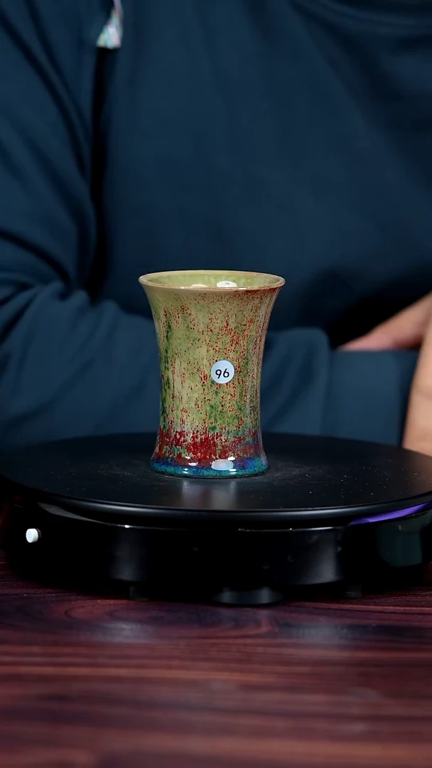 96#李盼龙一级品原矿钧瓷束腰杯