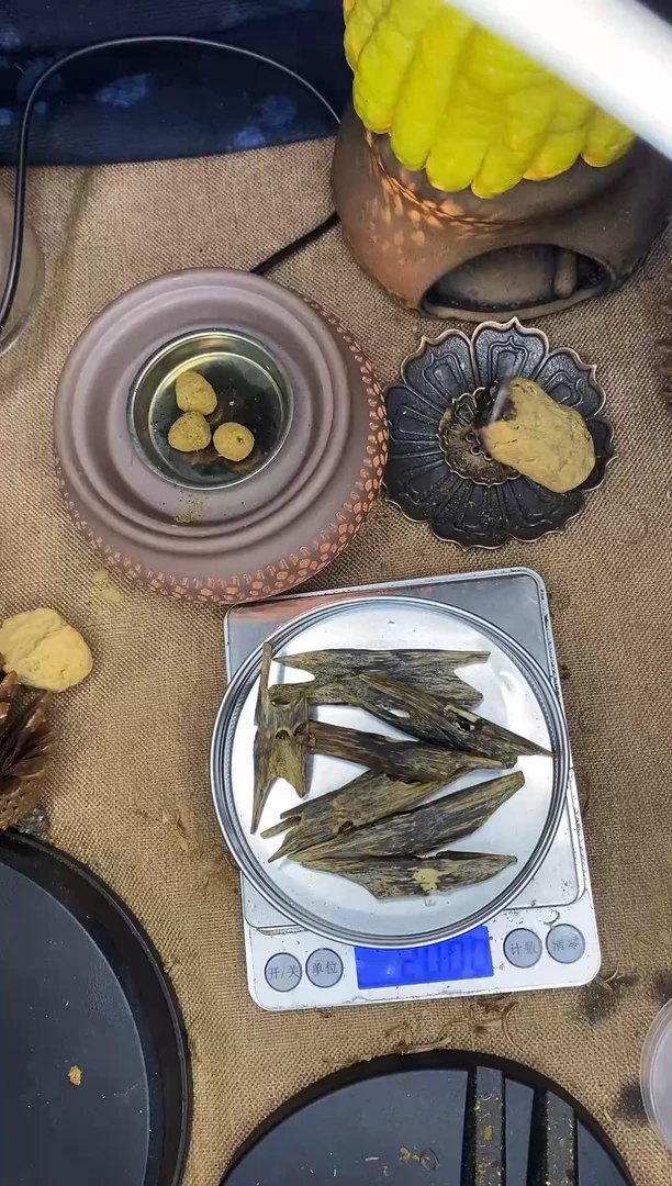 香粉沉香白棋乌身圆叶高油窖藏碎料（药香）20克