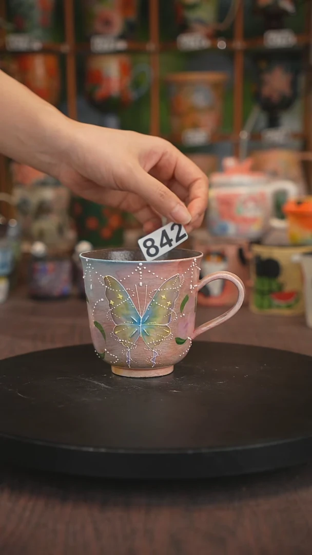 紫砂油画手绘釉下彩842