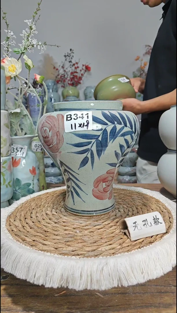 景德镇瓷韵陶瓷花盆 B341  手工制品 完美主义者慎拍