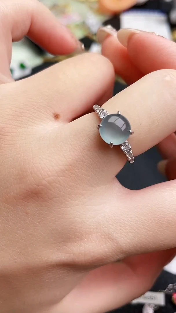 银S925镶嵌戒指翡翠39