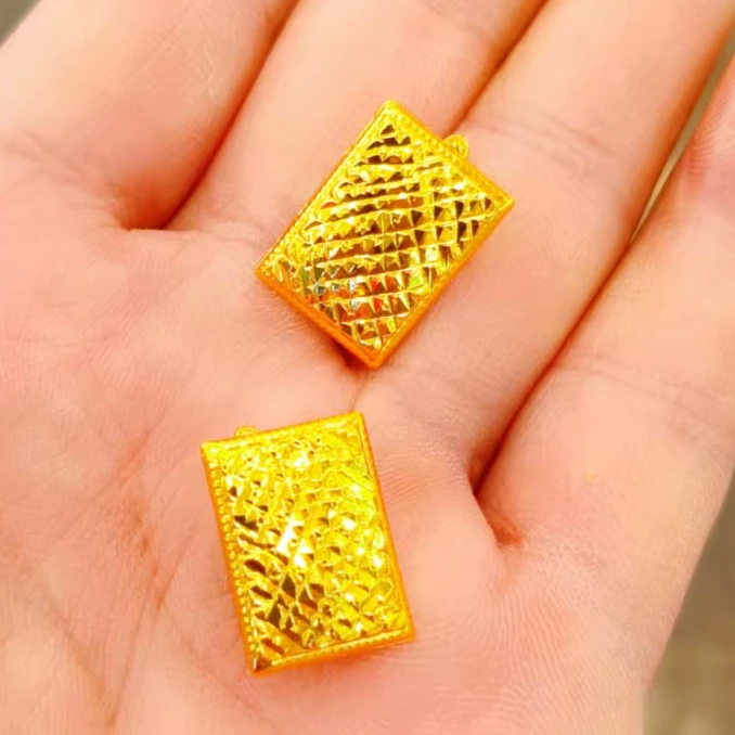 不锈钢亚克力耳饰 不掉色甜美金色经典民族耳环首饰