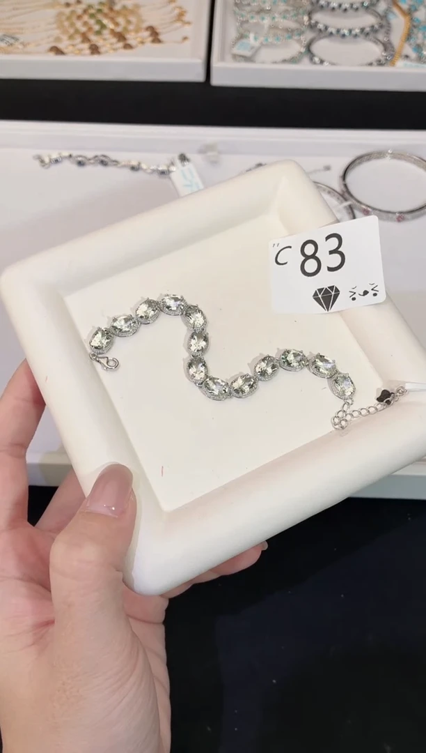 银S925镶嵌手链水晶多样性发一C83