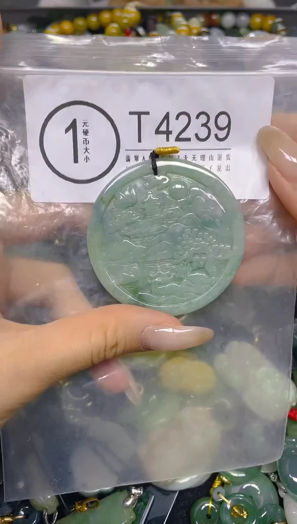 颈饰未镶嵌翡翠/ T /翡翠A货，一件也是批发价